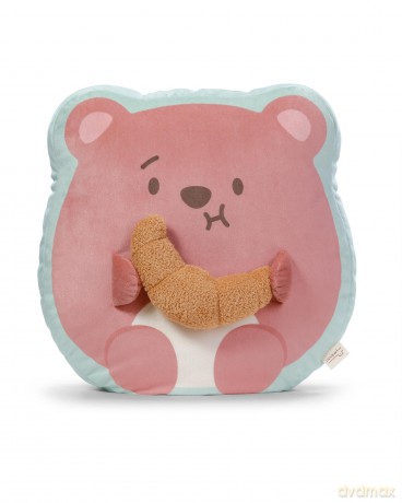 NICI Przytulanka/poduszka miś Nomo z croissantem 35x33x12cm