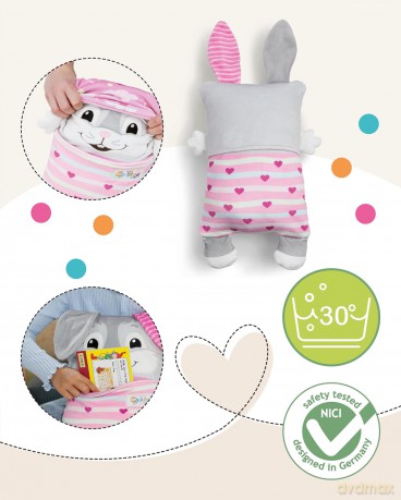 NICI Przytulanka króliczek z funkcją dwustronną 30x20cm