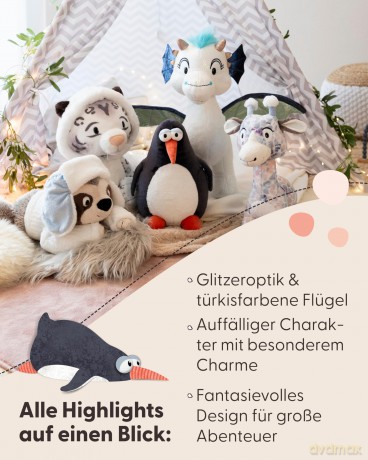 NICI Przytulanka smok Zafura 27cm (długość 35cm)
