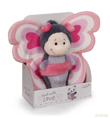 NICI przytulanka Love motyl 21cm w pudełku prezentowym