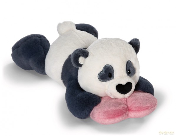 NICI przytulanka Love panda z serduszkiem 30cm leżąca