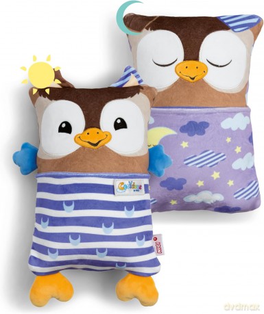 NICI Przytulanka sowa z funkcją dwustronną 30x20cm