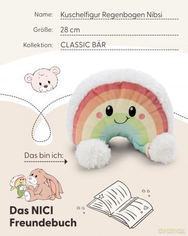 NICI Przytulanka tęcza Nibsi 28cm