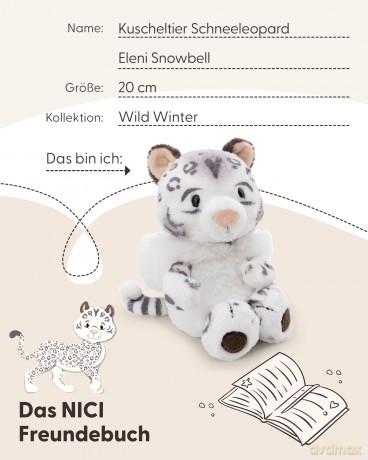NICI przytulanka irbis śnieżny Eleni Snowbell 20cm