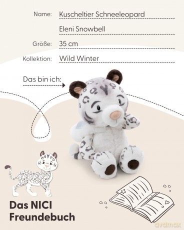 NICI przytulanka irbis śnieżny Eleni Snowbell 35cm