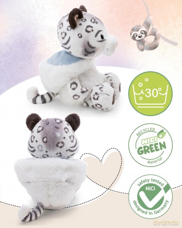 NICI Soft toy snow leopard Eleni Snowbell 50cm dangling