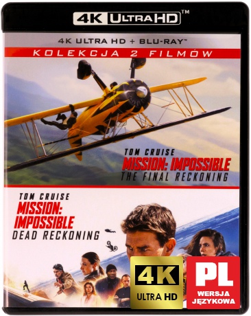 Mission: Impossible - Dead Reckoning / Final Reckoning - Kolekcja 2 Filmów [2xBlu-Ray 4K]+[2xBlu-Ray]