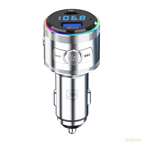 Accessories - 3mk Hyper Car Power Transmitter 48W QC PD PPS USB 1C1A Silver