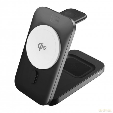 Accessories - 3mk MagRocket 3-in-1 Wireless Charger 15W Qi2 MPP Black
