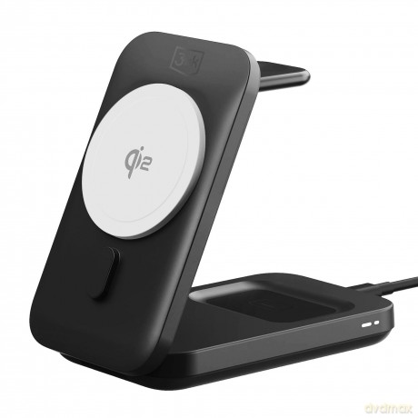 Accessories - 3mk MagRocket 3-in-1 Wireless Charger 15W Qi2 MPP Black