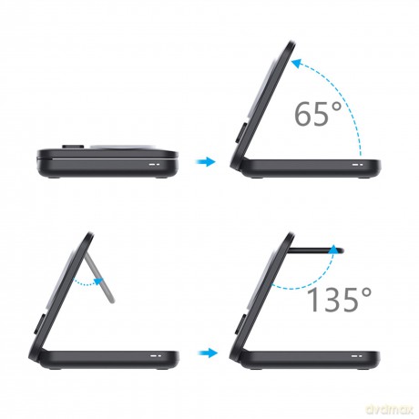 Accessories - 3mk MagRocket 3-in-1 Wireless Charger 15W Qi2 MPP Black