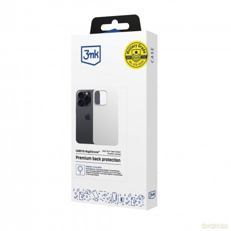 Apple iPhone 13 Pro - 3mk Hardy MagSilicone Silver-White