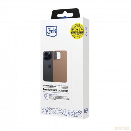 Apple iPhone 15 Pro Max - 3mk Hardy MagSilicone Dark Gold