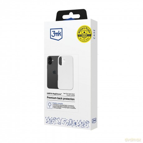 Apple iPhone 16 Plus - 3mk Hardy MagSilicone White