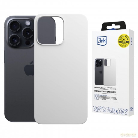 Apple iPhone 16 Pro Max - 3mk Hardy MagSilicone White