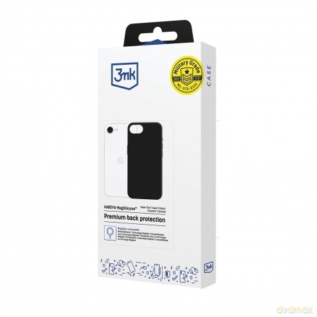 Apple iPhone 16E - 3mk Hardy MagSilicone Black