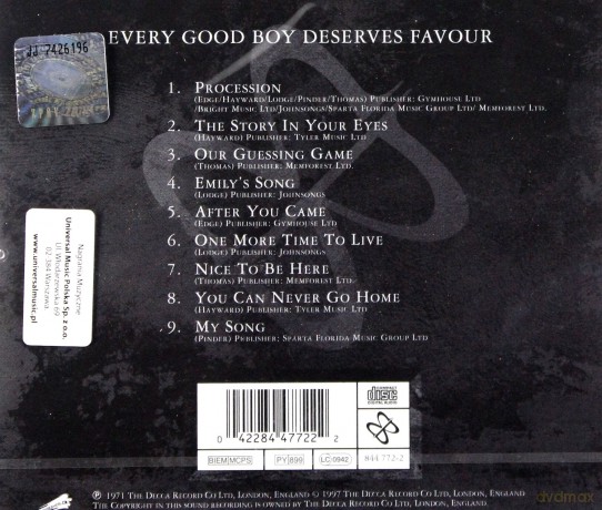 The Moody Blues: Moody Blues - Every Good Boy [CD]