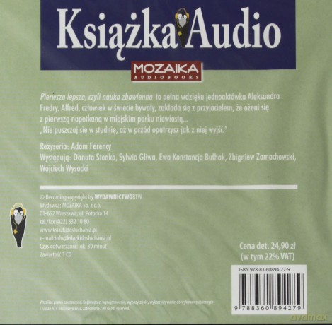 Pierwsza Lepsza. CD Audio - Aleksander Fredro [Audiobook]