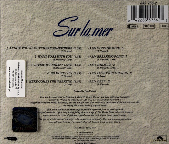 The Moody Blues: Sur La Mer [CD]