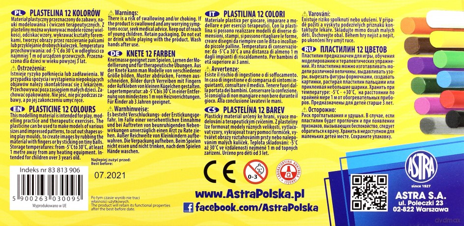 Plastelina 12 kolorów [SZKOŁA]