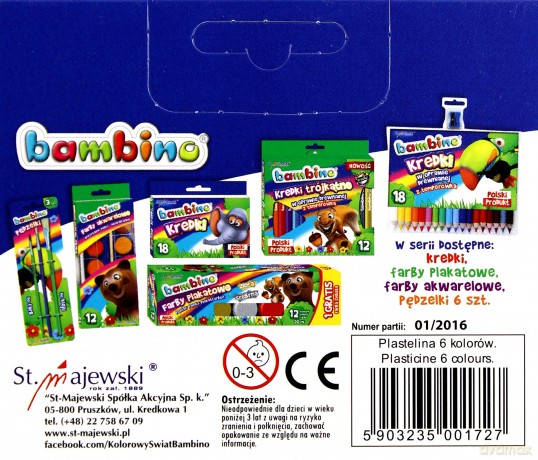 Plastelina Bambino 6 kol. [SZKOŁA]