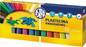 Plastelina kwadratowa 12 kolorów [SZKOŁA]