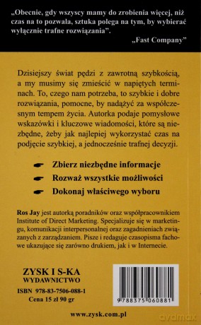 Podejmowanie trafnych decyzji - Ros Jay [KSIĄŻKA]
