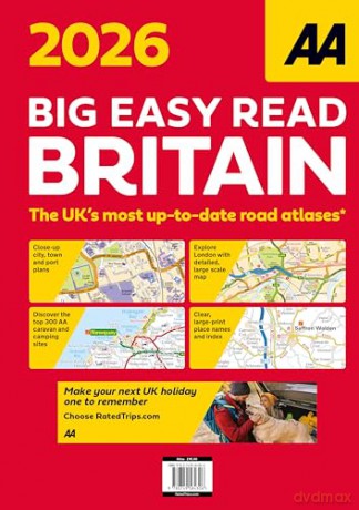 AA Big Easy Read Britain 2026 paperback (AA Big Easy Read Atlas Britain 2026) [KSIĄŻKA]