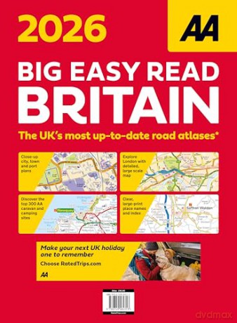 AA Big Easy Read Britain 2026 spiral bound (AA Big Easy Read Atlas Britain 2026) [KSIĄŻKA]