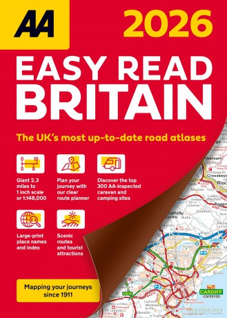 AA Easy Read Britain 2026 flexi bound (AA Easy Read Atlas Britain 2026) [KSIĄŻKA]