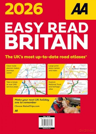 AA Easy Read Britain 2026 flexi bound (AA Easy Read Atlas Britain 2026) [KSIĄŻKA]