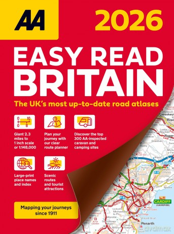 AA Easy Read Britain 2026 spiral bound (AA Easy Read Atlas Britain 2026) [KSIĄŻKA]