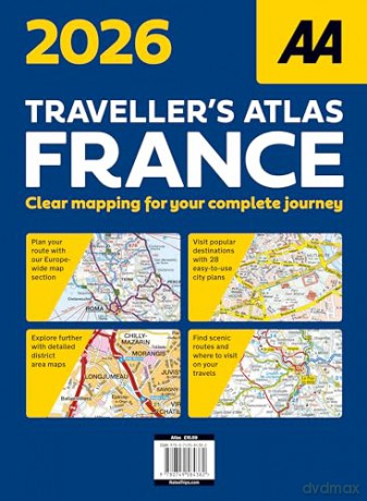 AA Travellers Atlas France 2026 flexi bound (AA Road Atlas) (AA Road Atlas France) (France Road Atlas) [KSIĄŻKA]