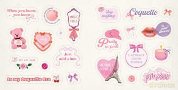 Coquette Stickers: 500+ Frilly, Flirty, and Feminine Stickers to Show Off Your Aesthetic (StickerCore) - Adams Media [KSIĄŻKA]
