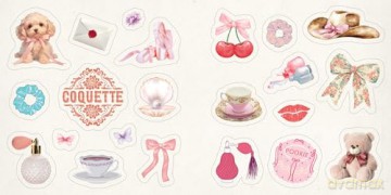 Coquette Stickers: 500+ Frilly, Flirty, and Feminine Stickers to Show Off Your Aesthetic (StickerCore) - Adams Media [KSIĄŻKA]