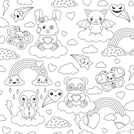 The Creepy Cute Love Coloring Book: 30 Sickly Sweet Coloring Pages That You'll Love to Color! (Creepy Cute Gift Series) - Gaynor Carradice [KSIĄŻKA]