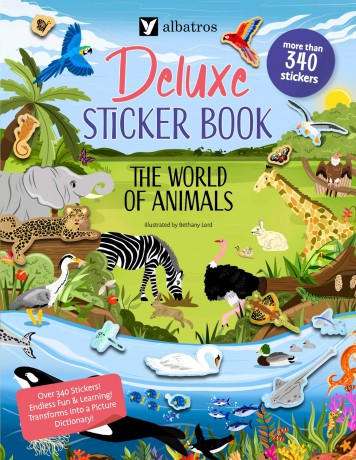 Deluxe Sticker Book: The World of Animals: 4 (Deluxe Sticker Books, 2) - Barbara Pospisilova [KSIĄŻKA]
