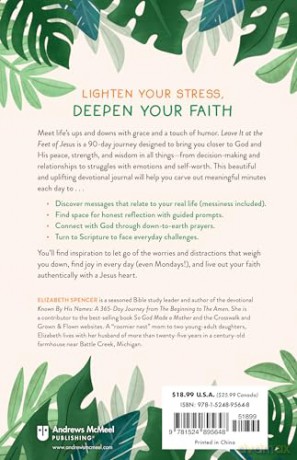 Leave It At the Feet of Jesus: 90-Day Devotional - Elizabeth Spencer [KSIĄŻKA]