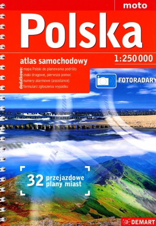 Polska +32. Atlas samochodowy w skali 1:250 000 [KSIĄŻKA]