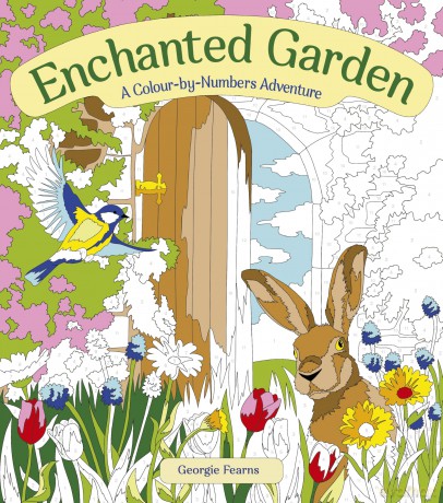 Enchanted Garden: A Colour-by-Numbers Adventure (Arcturus Creative Colour by Numbers) - Georgie Fearns [KSIĄŻKA]