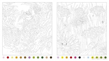 Enchanted Garden: A Colour-by-Numbers Adventure (Arcturus Creative Colour by Numbers) - Georgie Fearns [KSIĄŻKA]