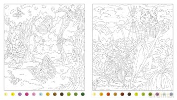 Enchanted Garden: A Colour-by-Numbers Adventure (Arcturus Creative Colour by Numbers) - Georgie Fearns [KSIĄŻKA]