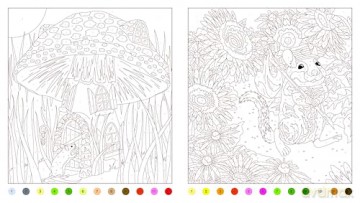 Enchanted Woodland: A Colour-by-Numbers Adventure (Arcturus Creative Colour by Numbers) - Georgie Fearns [KSIĄŻKA]
