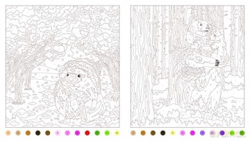 Enchanted Woodland: A Colour-by-Numbers Adventure (Arcturus Creative Colour by Numbers) - Georgie Fearns [KSIĄŻKA]
