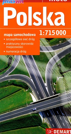 Polska. Mapa samochodowa Plastik w skali 1:715 000 [KSIĄŻKA]