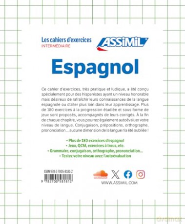 Espagnol Intermediaire: Cahier Exercices Espagnol Intermediaire (Cahiers D'exercices) - Juan Cordoba [KSIĄŻKA]