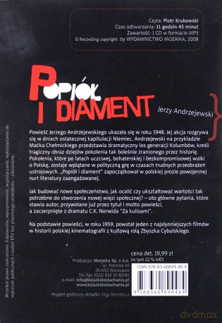 Popiół i diament - Jerzy Andrzejewski [Audiobook]