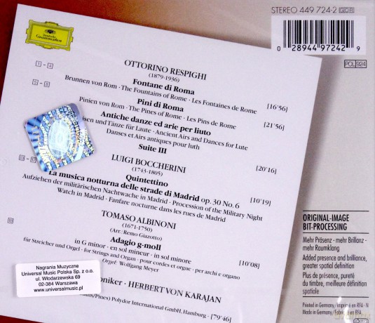 The Originals Herbert Von Karajan: Respighi Pini Di Roma [CD]