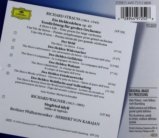 The Originals Herbert Von Karajan: Strauss\'ein Heldenleben\' [CD]