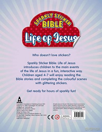 Sparkly Sticker Bible: Life of Jesus: Find and place sparkly stickers to complete Bible scenes! - Jacob Vium-Olesen [KSIĄŻKA]